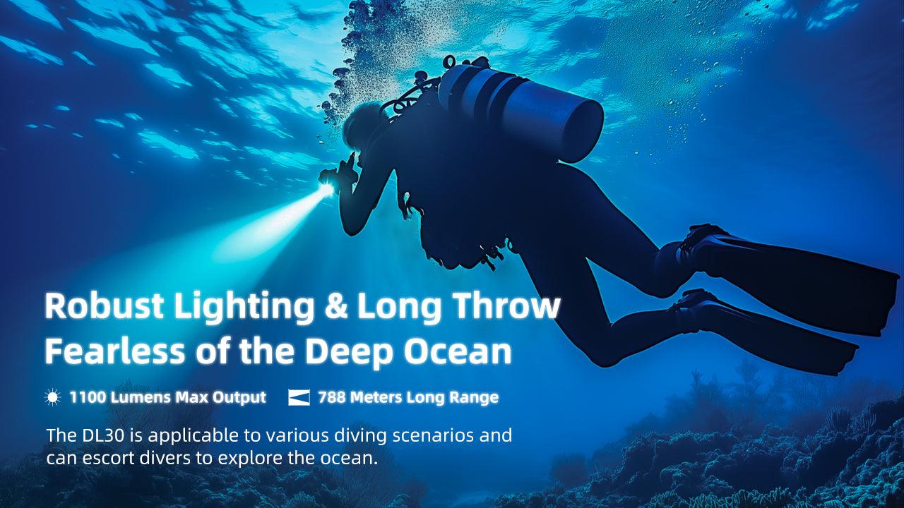 DL30 - 1100 lumens (100m Depth Diving Light) - Image 11