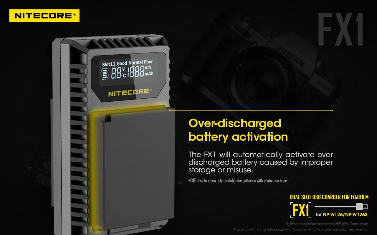 FX1 (Fujifilm NP-W126) Dual-Slot Battery Charger - Image 16