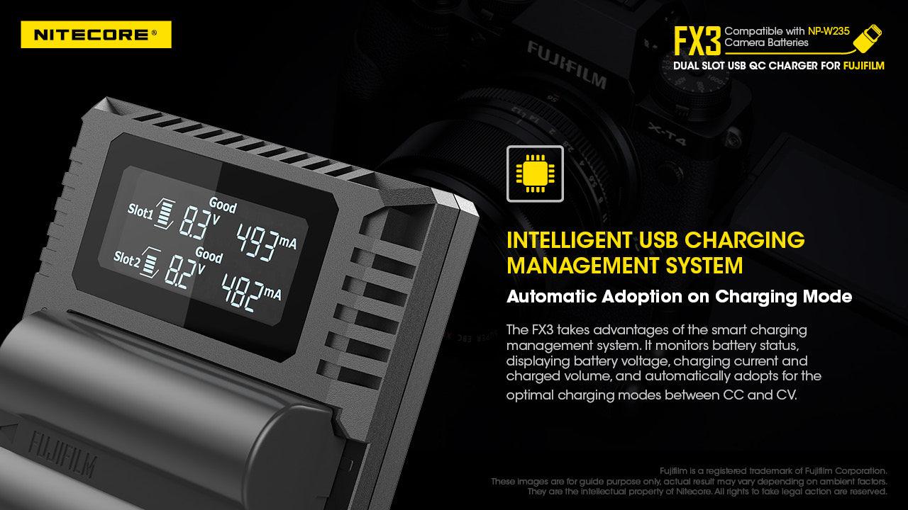 FX3 (Fujifilm NP-W235) Dual-Slot Battery Charger - Image 12