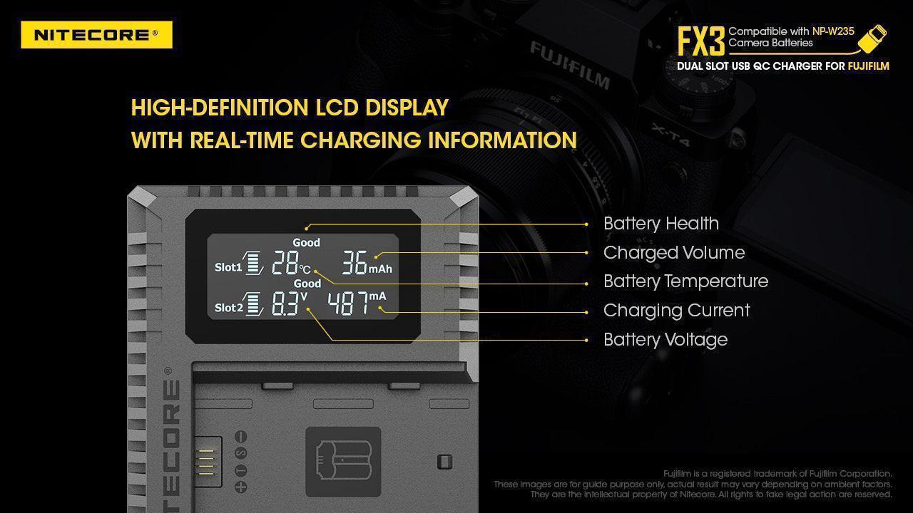 FX3 (Fujifilm NP-W235) Dual-Slot Battery Charger - Image 13