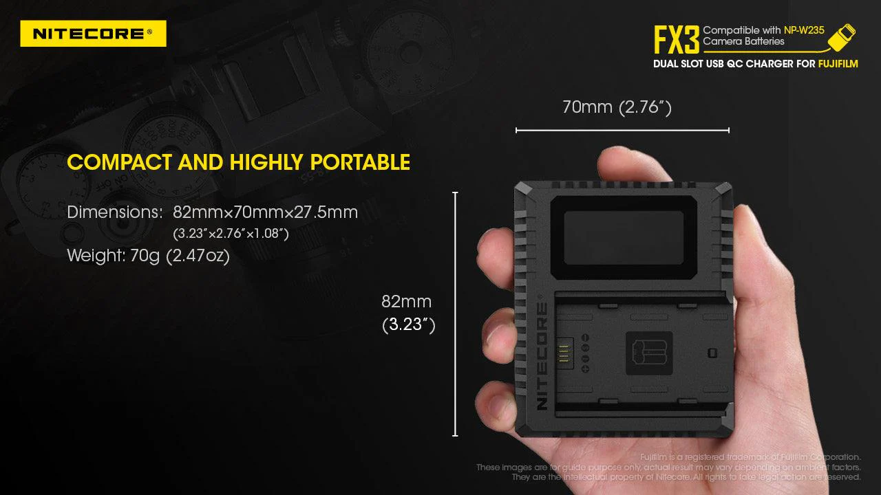 FX3 (Fujifilm NP-W235) Dual-Slot Battery Charger - Image 17