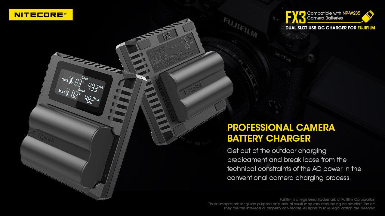FX3 (Fujifilm NP-W235) Dual-Slot Battery Charger - Image 7