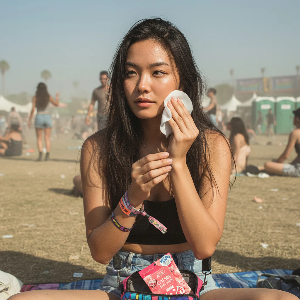 GATSBY Body Wipes Icy Cold Peach (Removes Sweat & Body Odour) - Image 3