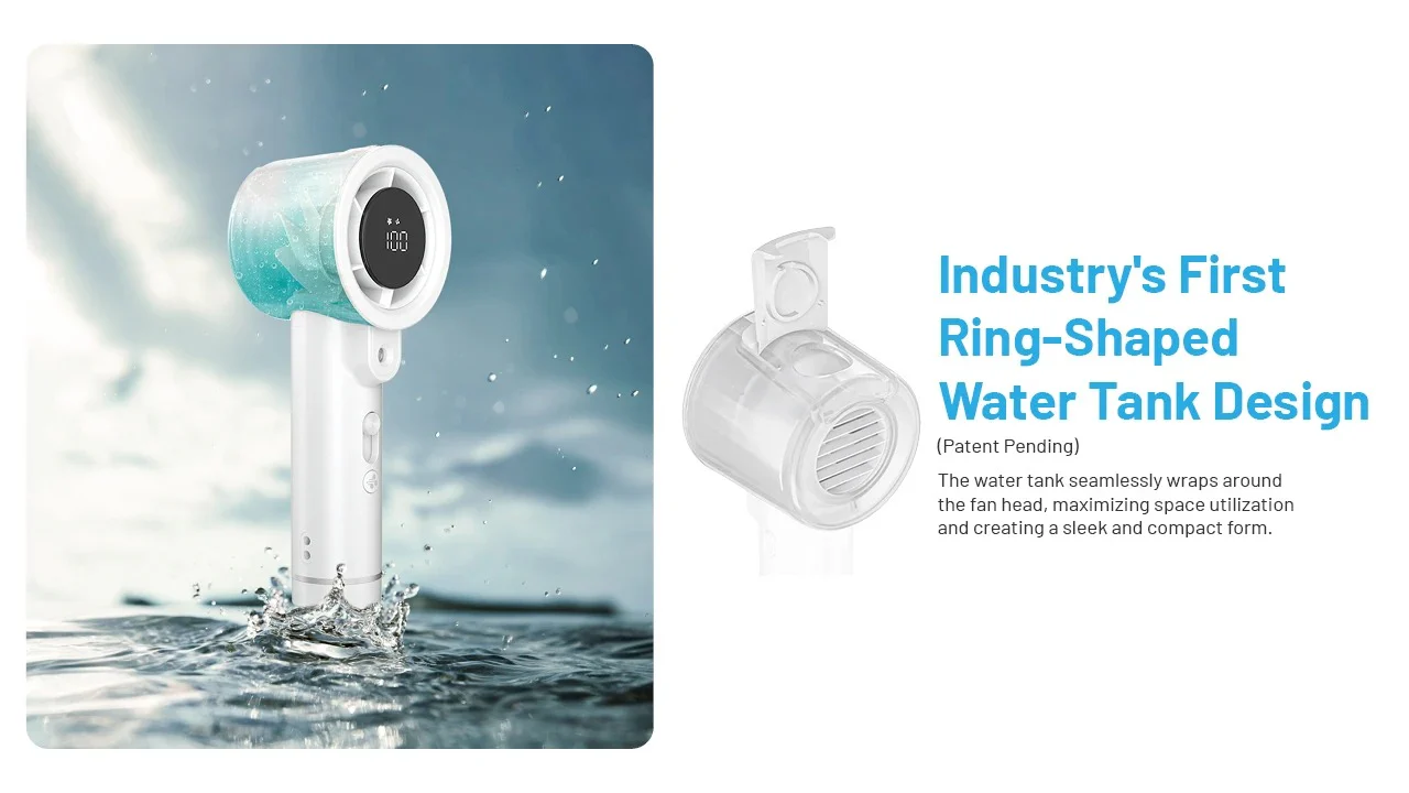 izzCool 20 PRO (Green) - Handheld Air Conditioner Fan (5,000mAh) - Image 14