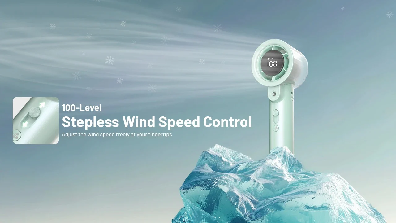 izzCool 20 PRO (Green) - Handheld Air Conditioner Fan (5,000mAh) - Image 17
