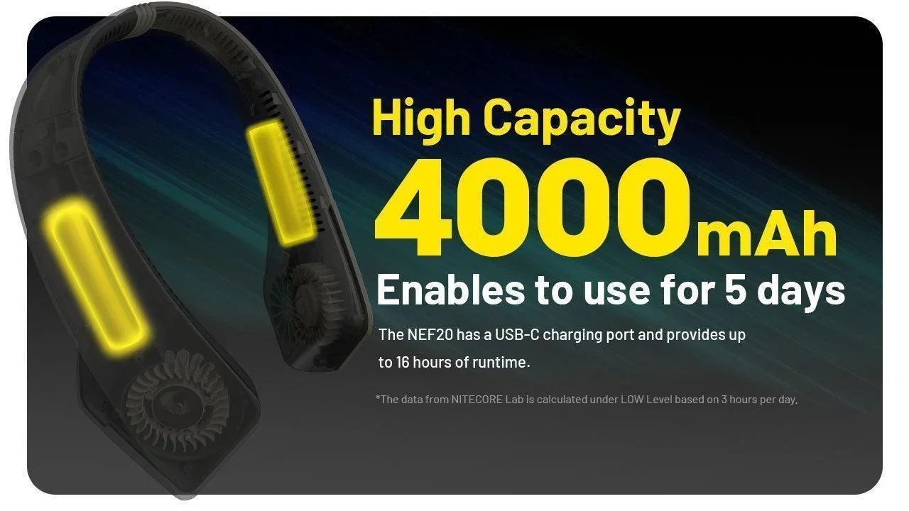 NEF20 - Bladeless Neck Fan (4,000mAh) - Image 9