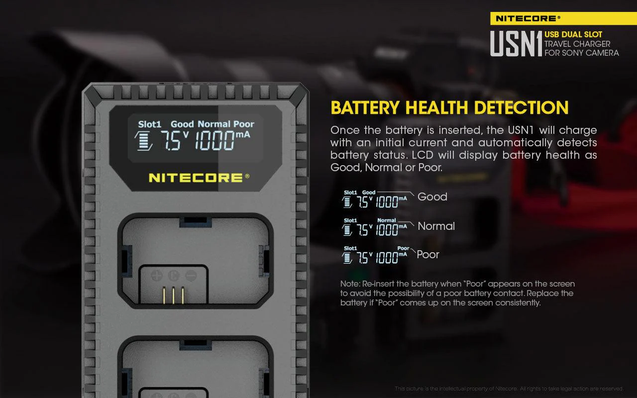 USN1 (Sony NP-FW50) Dual-Slot Battery Charger - Image 13