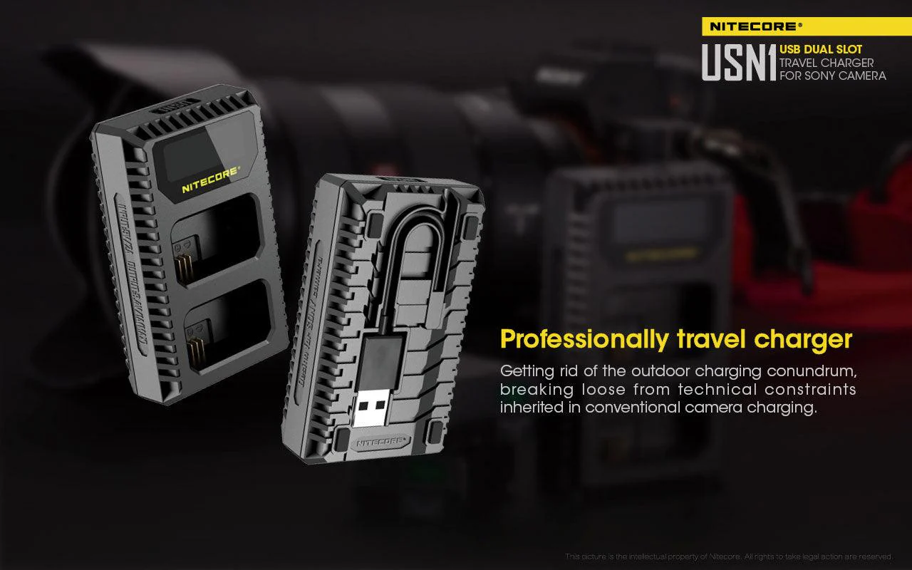 USN1 (Sony NP-FW50) Dual-Slot Battery Charger - Image 3