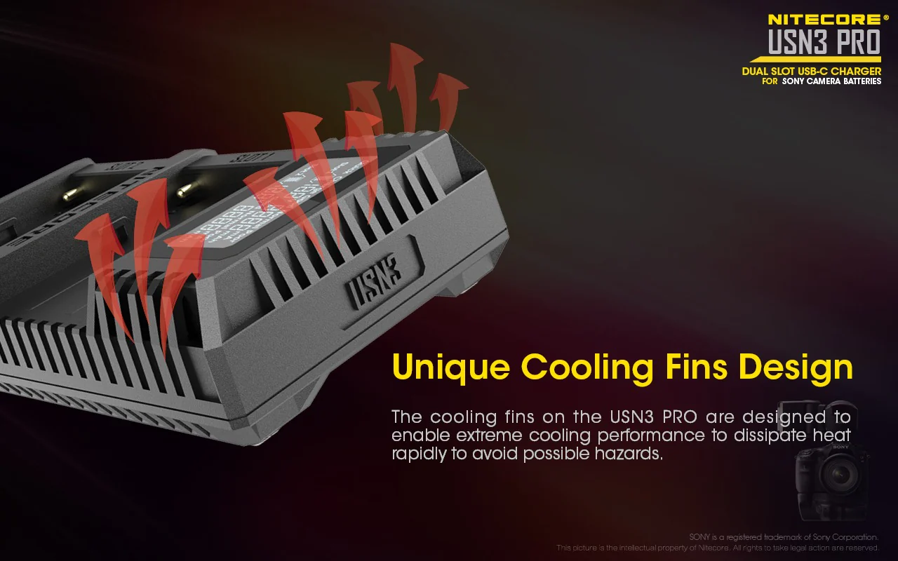 USN3 PRO (Sony NP-FM500H, NP-F730, NP-F750, NP-F770, NP-F970, NP-F550) Dual-Slot Battery Charger - Image 19